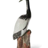 A LARGE CHINESE EXPORT PORCELAIN MODEL OF A CRANE - Foto 3