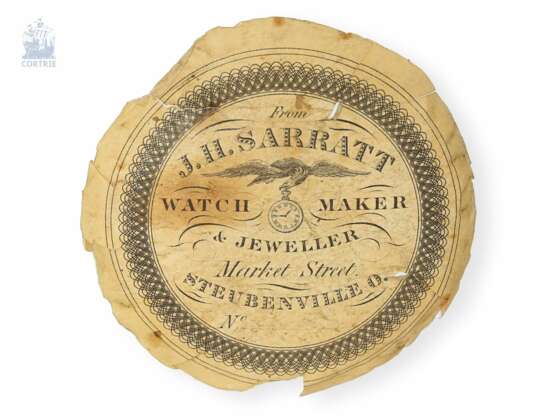 Taschenuhr: seltene einzeigrige Doppelgehäuse-Spindeluhr mit retrograder Stunde und Tag/Nachtanzeige, Thomas Maston London, 1825 - Foto 2