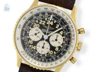 Armbanduhr: gesuchter Chronograph, Breitling Navitimer Cosmonaute "24 hours", Ref. 81600, ca.1980
