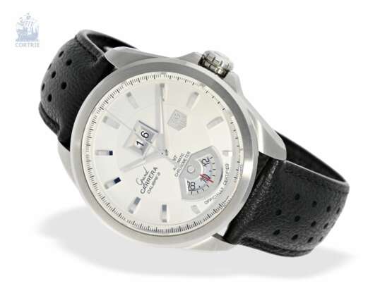 Armbanduhr: großes Tag Heuer Automatic-Chronometer Grand Carrera GMT Kaliber 8, Ref.WAF5112 mit Originalbox und Originalpapieren - photo 4