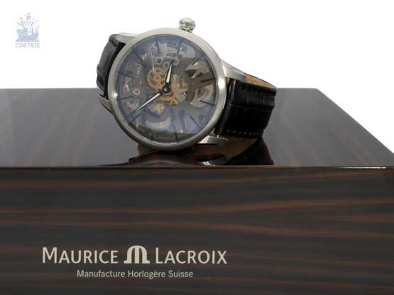 Armbanduhr: moderne, übergroße Herrenuhr, Maurice Lacroix "Masterpiece Squelette" Ref.MP7138, neuwertig mit Box und Papieren, UVP 8.900€ - photo 5