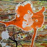 НОВАЯ МЫСЛЬ Aquarellpapier Acrylfarbe Abstrakte Kunst фантазийная композиция Russland 2021 - Foto 2