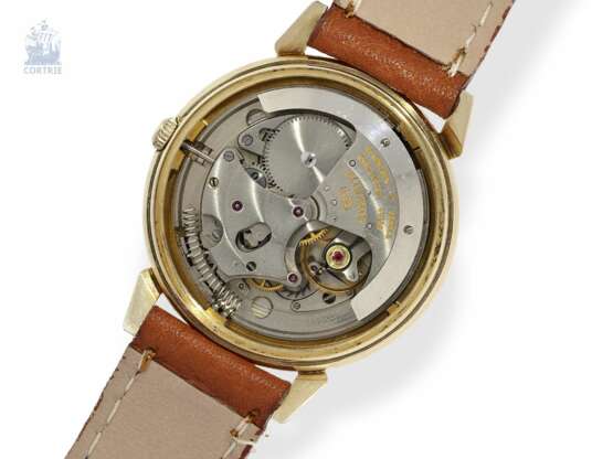 Armbanduhr: sehr seltene, frühe, goldene "wasserdichte" Le Coultre "Automatic Master Mariner", 1. Serie von ca. 1950 mit Box & Papieren - Foto 2