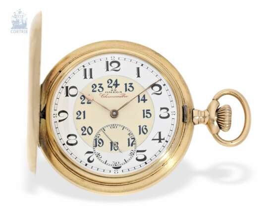 Taschenuhr: Omega Rarität, Observatoriums-Chronometer "CHRONOMÈTRE GRADE VERY BEST" No.5983708 mit Zertifikat und Originalbox, gefertigt 1922 in einer Serie von nur 300 Stück! - Foto 7