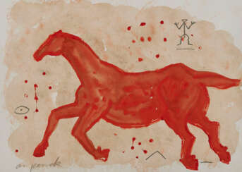 A.R. Penck (1939 Dresden - 2017 Zürich). Pferd I (rot) (Pe/P/C5/287)