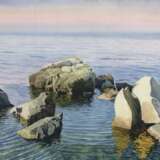 акварель „Утро.“, Papier, Aquarell, Realismus, Landschaftsmalerei, Russland, 1998 - Foto 1