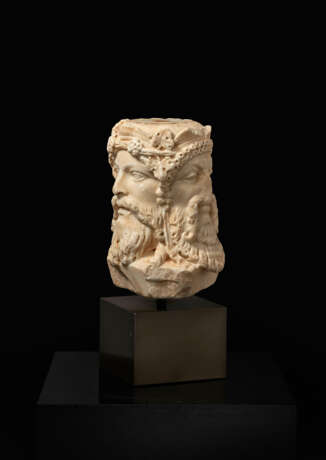 A ROMAN MARBLE TRIPLE-HEADED HERM HEAD OF DIONYSUS - photo 8
