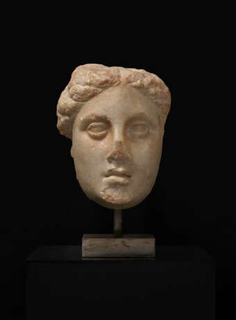 A GREEK MARBLE FEMALE HEAD - photo 1