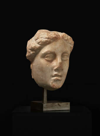A GREEK MARBLE FEMALE HEAD - photo 3