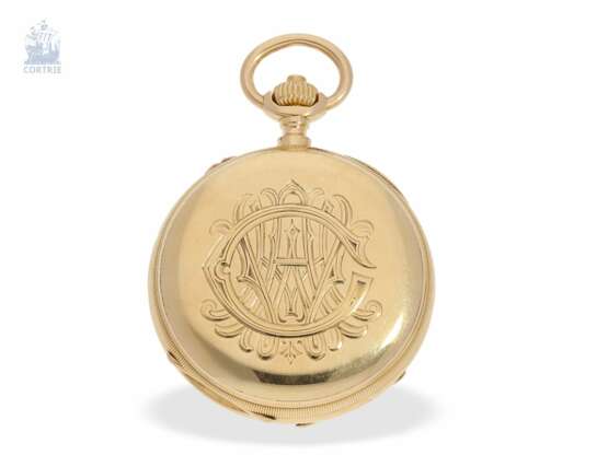 Taschenuhr: hochfeines, ganz frühes Patek Philippe Ankerchronometer mit Chronograph mit Kronendrücker, No.66797, Genf 1882, mit Stammbuchauszug - photo 4