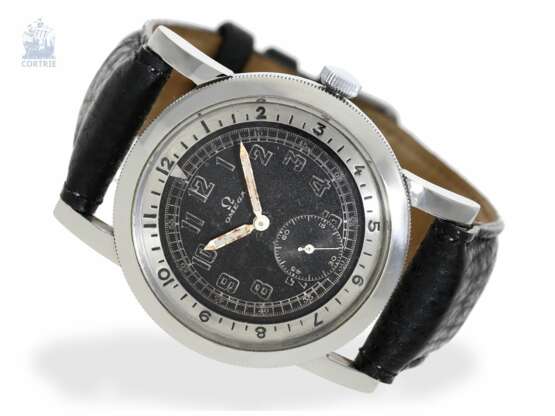 Armbanduhr: Omega Rarität, extrem frühe, übergroße Fliegeruhr der 1.Generation, "Omega Aviateur Ref.CK 2042", 30er Jahre - photo 1