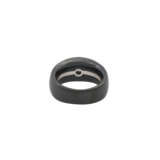 Schwarzer Keramikring mit Brillant ca. 0,5 ct, - фото 4