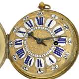 Taschenuhr: große, dekorative Oignon mit Silbergehäuse, Jean Godde Le Jeune, Uhrmacher von Louis XIV, Meister seit 1691, verzeichnet bis 1729 - Foto 1