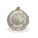 Taschenuhr: große, dekorative Oignon mit Silbergehäuse, Jean Godde Le Jeune, Uhrmacher von Louis XIV, Meister seit 1691, verzeichnet bis 1729 - photo 2