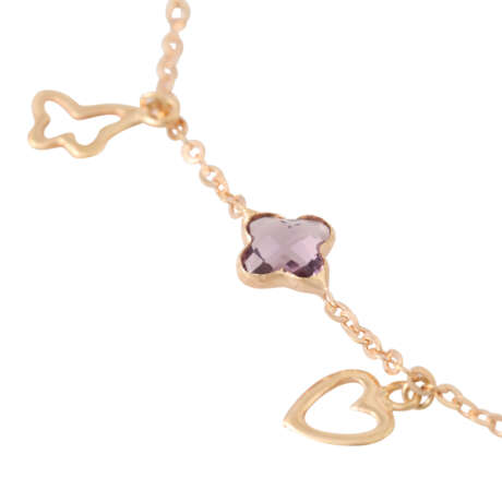 Kette mit facettierten Amethysten, - фото 4