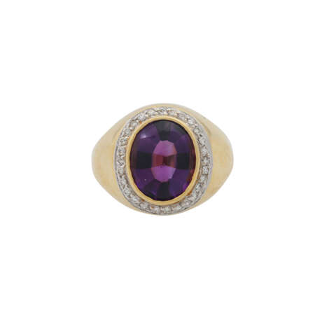 Ring mit Amethyst im Bufftop-Schliff - Foto 2