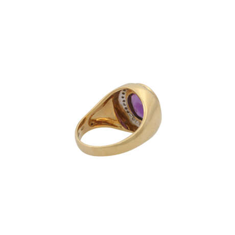 Ring mit Amethyst im Bufftop-Schliff - Foto 3