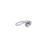 Ring mit 2 Diamanten im Übergangsschliff, zus. ca. 0,4 ct, - photo 1