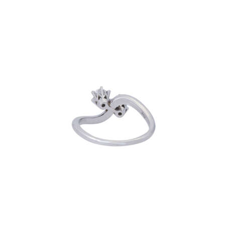 Ring mit 2 Diamanten im Übergangsschliff, zus. ca. 0,4 ct, - photo 4