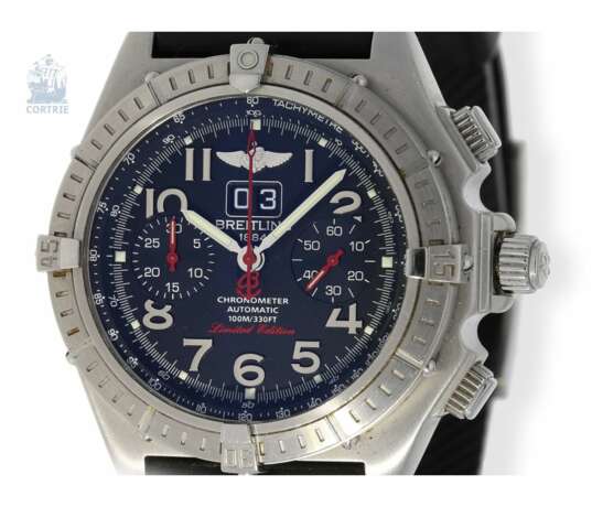 Armbanduhr: seltener, limitierter Breitling Chronograph, Crosswind "Special" Chronometer A44355I2/B666 No.186/250, limitiert auf 250 Exemplare, mit Box und Papieren - фото 2
