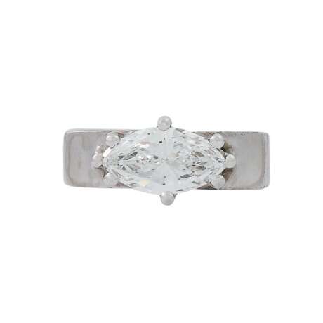 Ring mit Navetschliff-Diamant ca. 1,20ct, - Foto 2