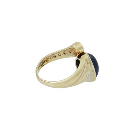 Ring mit Saphircabochon und Brillanten - photo 3