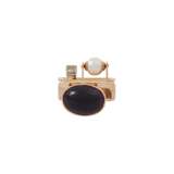 Unikat Ring mit ovalem Amethystcabochon, Diamant ca. 0,02 ct - Foto 2