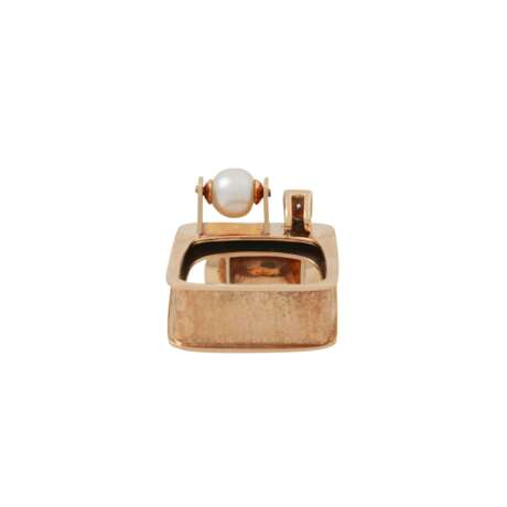 Unikat Ring mit ovalem Amethystcabochon, Diamant ca. 0,02 ct - photo 4