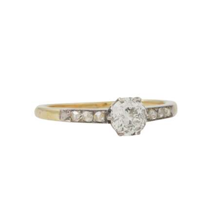 Ring mit Altschliffdiamant ca. 0,7 ct, - Foto 1