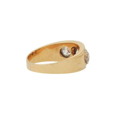Ring mit 3 Altschliffdiamanten von zus. ca. 1,45 ct, - фото 3