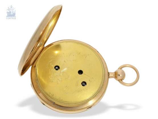 Taschenuhr: exquisite, extrem rare Gold/Emaille-Taschenuhr mit Repetition und Musikwerk, bedeutender Hersteller, Henri Maillardet/ Jaquet-Droz No.10623, gefertigt für das osmanische Reich um 1800 - фото 4