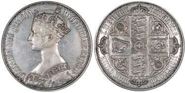 ENGLAND 1 CROWN 1847 GOTHIC, VICTORIA ENGLAND 1 CROWN 1847 GOTHIC, VICTORIA
