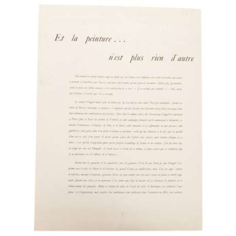 CHAGALL, MARC (1887-1985) "Folge 5 Lithografien von Derriére Le Miroir" 1954 - Foto 2