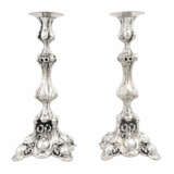 TÜRKEI Paar 1-flammige Kerzenleuchter, 900 Silber, 1. Hälfte 20. Jh. - photo 2