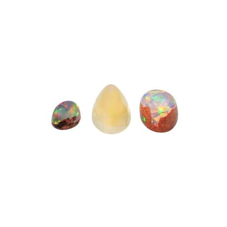 Konvolut aus 3 Opalen, zus. 12,73 ct, - photo 3