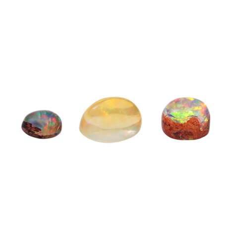 Konvolut aus 3 Opalen, zus. 12,73 ct, - photo 4