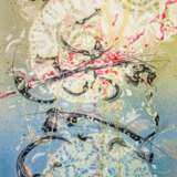 КРАСНОЕ И ЧЕРНОЕ Watercolor paper Acrylic paint Abstract art фантазийная композиция Russia 2021 - photo 1