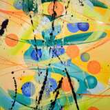 ПРЕОДОЛЕНИЕ ПРЕГРАД Aquarellpapier Acrylfarbe Abstrakte Kunst фантазийная композиция Russland 2021 - Foto 1