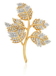 NO RESERVE | TIFFANY & CO., JEAN SCHLUMBERGER DIAMOND 'FIVE LEAVES' BROOCH