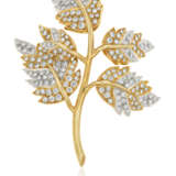 NO RESERVE | TIFFANY & CO., JEAN SCHLUMBERGER DIAMOND 'FIVE LEAVES' BROOCH - фото 1