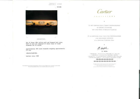 NO RESERVE | CARTIER ANTIQUE DIAMOND AND GOLD HAIR PINS - фото 2