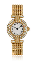 NO RESERVE | CARTIER DIAMOND AND GOLD 'COLISEE' WRISTWATCH