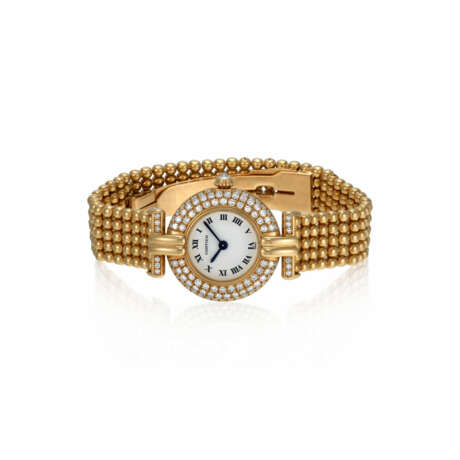 NO RESERVE | CARTIER DIAMOND AND GOLD 'COLISEE' WRISTWATCH - Foto 3