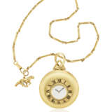 NO RESERVE | CARTIER GOLD AND ENAMEL MYSTERY POCKET WATCH AND GOLD WATCH CHAIN - Foto 1