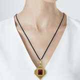 BARRY KIESELSTEIN-CORD RUBELLITE TOURMALINE, DIAMOND AND CULTURED PEARL PENDANT - photo 2