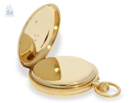 Taschenuhr: bedeutende und sehr schwere Goldsavonnette mit Minutenrepetition, besondere Werksqualität, königlicher Uhrmacher J.W. Benson London No. 2732, London 1893 - фото 7