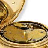 Taschenuhr: bedeutende und sehr schwere Goldsavonnette mit Minutenrepetition, besondere Werksqualität, königlicher Uhrmacher J.W. Benson London No. 2732, London 1893 - photo 9