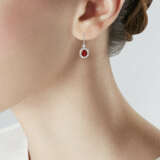 NO RESERVE | RUBY AND DIAMOND EARRINGS - Foto 2