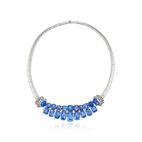 SAPPHIRE AND DIAMOND NECKLACE - Foto 3