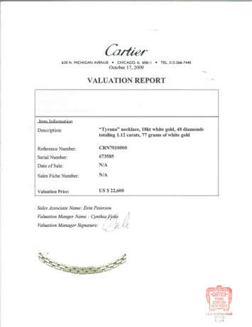 NO RESERVE | CARTIER DIAMOND AND WHITE GOLD 'PANTHERE TYRANA' NECKLACE - photo 3